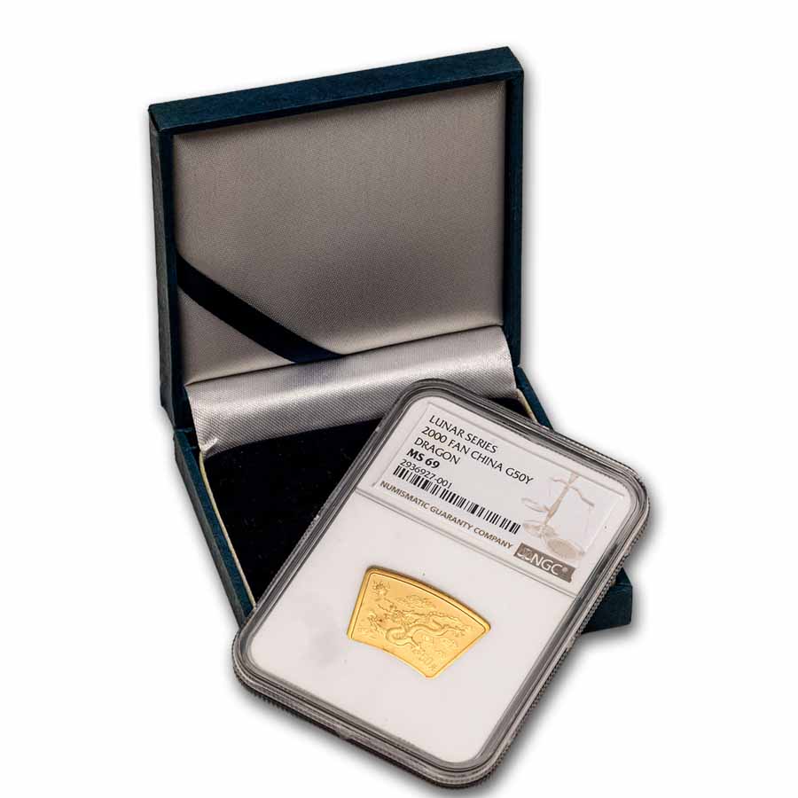 2000 China 1/2 oz Gold Year of the Dragon Fan MS-69 NGC | eBay